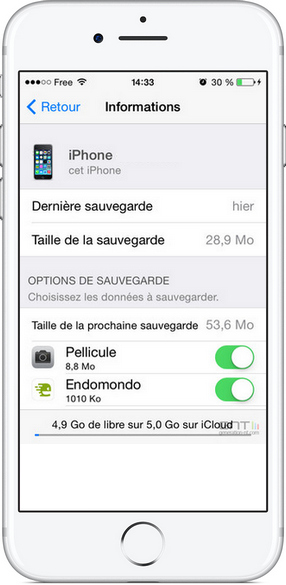 récupérer des photos supprimées à partir du fichier de sauvegarde iCloud