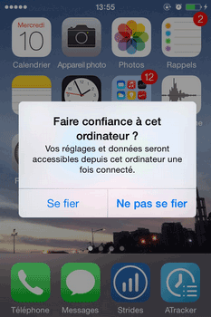 autoriser cet ordinateur pour votre appareil iOS