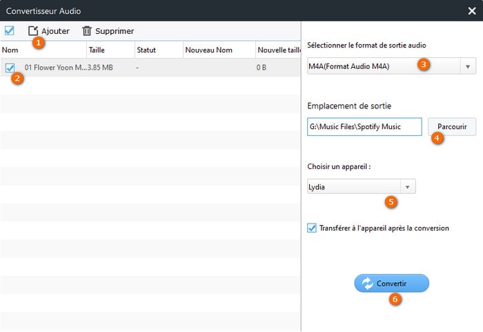 Syncios Convertisseur de MP3 en M4R