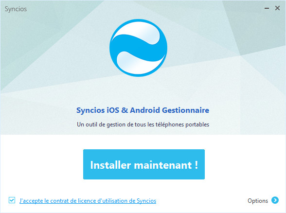 Installer Syncios iOS Manager