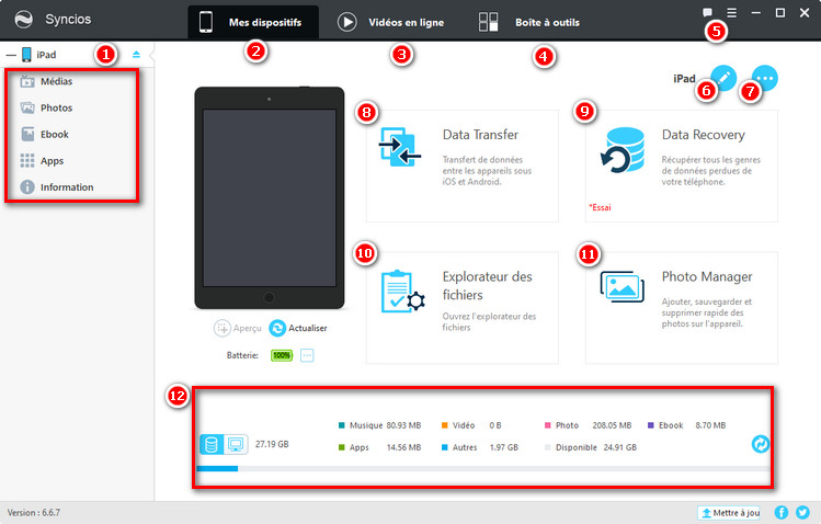 Installer Syncios iOS Manager