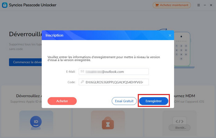 Appuyez sur le bouton Enregistrer