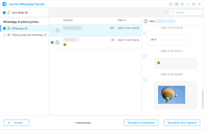 prévisualiser les fichiers de sauvegarde WhatsApp 