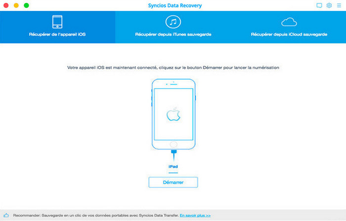 Connectez l'appareil à un Mac