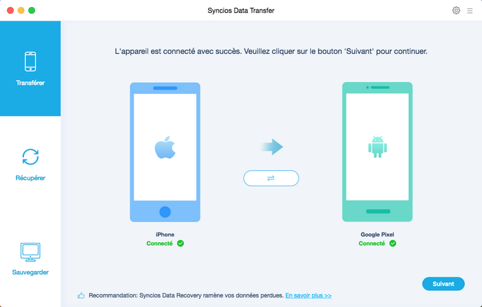 transfert d'iPhone à Android
