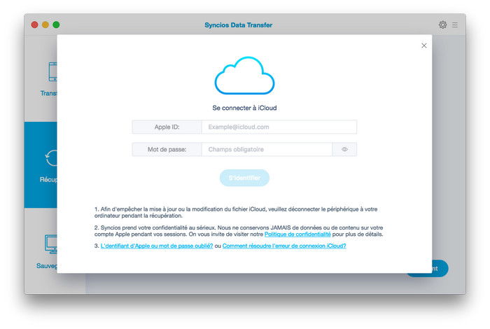 Restaurer iPad depuis fichier de suavegarde iCloud